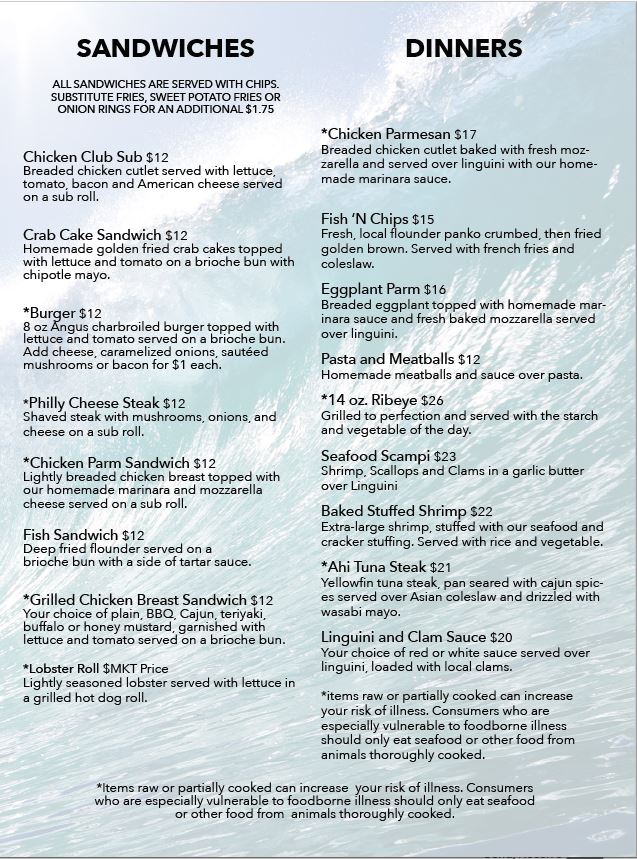 Bon Vue Inn Bon Vue Inn General Menu - Bar Food Menu in Narragansett, RI