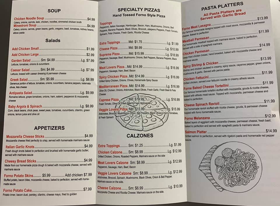 Forno Grill Forno Grill Menu - Italian Menu in Knoxville, TN