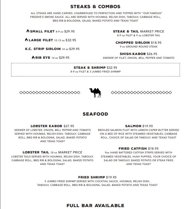 Freddie's BBQ & Steakhouse Freddie's BBQ & Steakhouse General Menu - American Menu in Sapulpa, OK