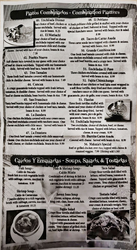 Las Palmeras Mexican Grill Las Palmeras Menu - Mexican Menu in Grove, OK