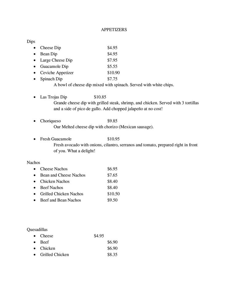 Las Trojas Cantina Las Trojas Cantina Menu - American Menu in Birmingham, AL