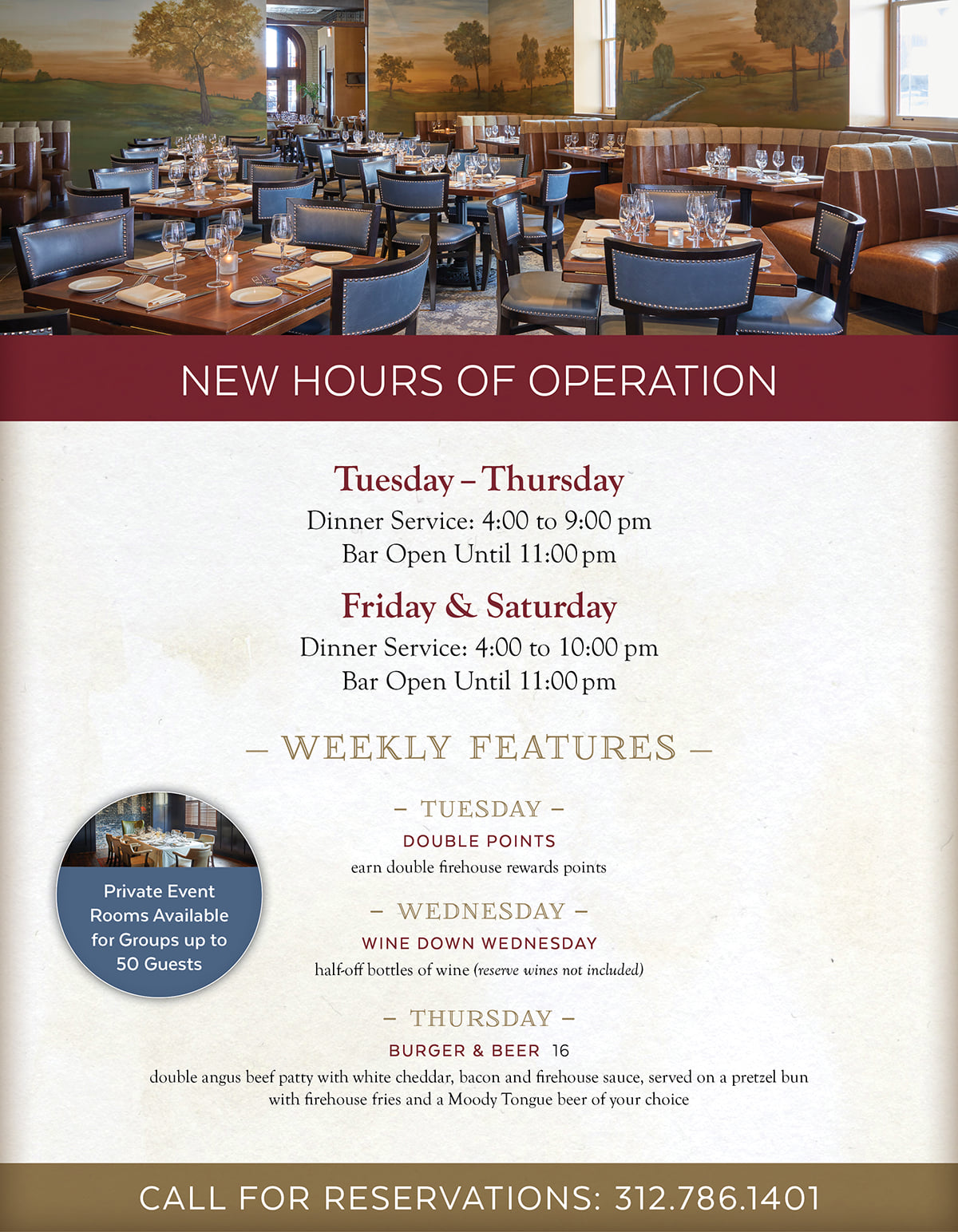 The Chicago Firehouse Restaurant The Chicago Firehouse Restaurant Menu - Bar Menu in Chicago, IL