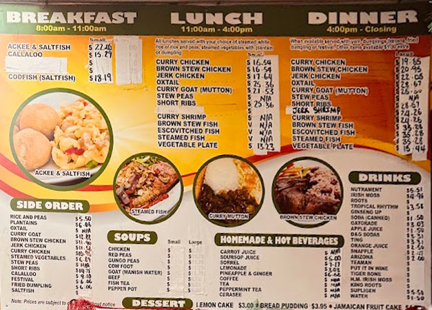 Lee's Caribbean Restaurant Lee's Caribbean Restaurant General Menu - Caribbean Menu in Inglewood, CA