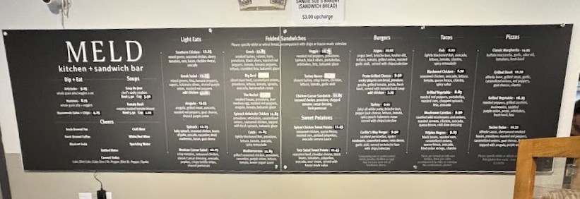 MELD kitchen + sandwich bar MELD kitchen + sandwich bar General Menu - Sandwiches Menu in Bentonville, AR