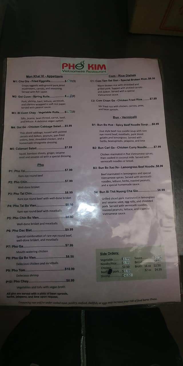 General Menu