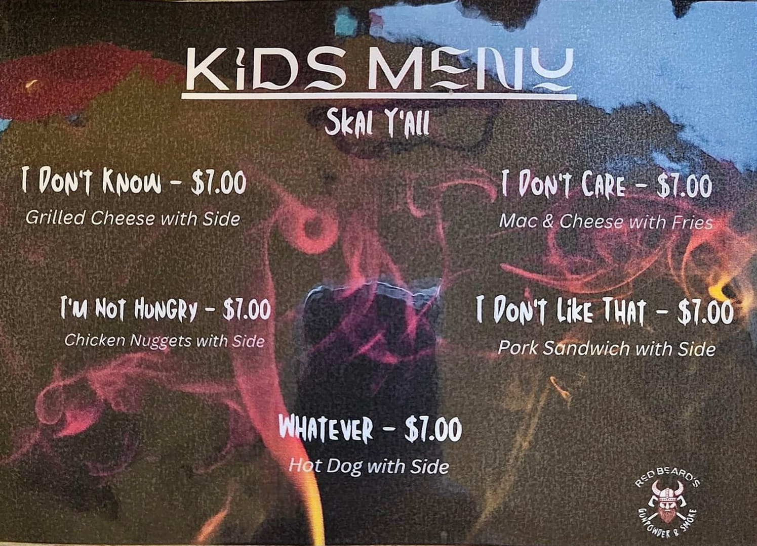 Kids Menu