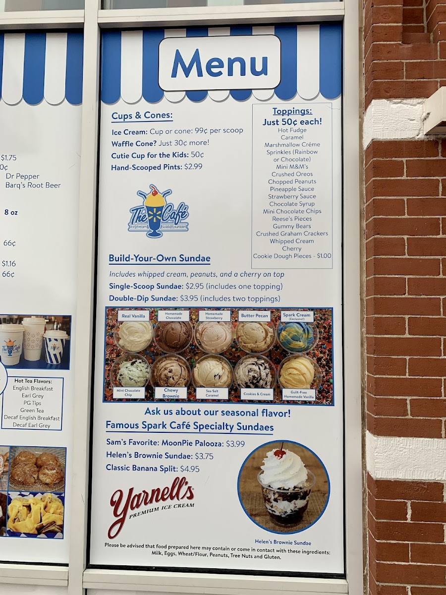 Spark Café Soda Fountain Spark Café Soda Fountain General Menu - Cafe Menu in Bentonville, AR