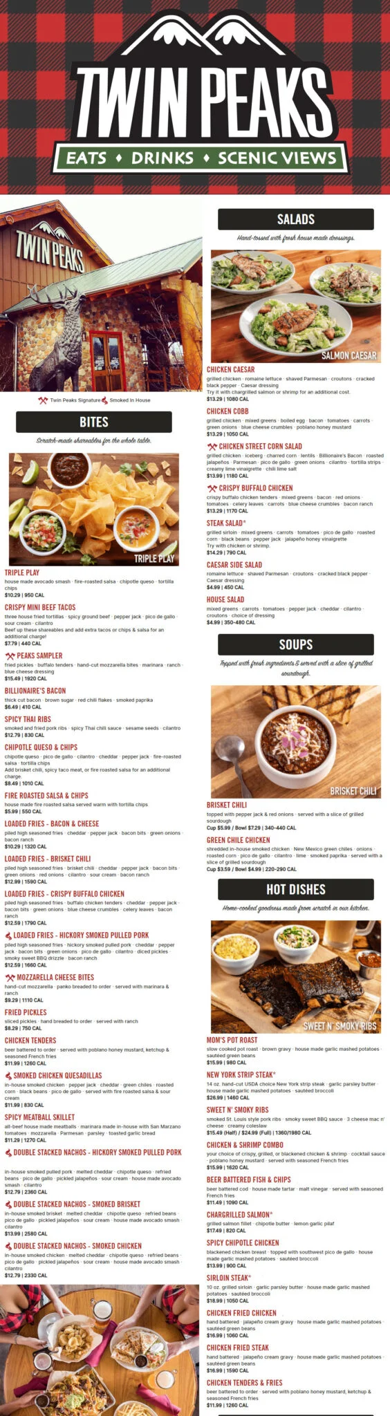 Twin Peaks Twin Peaks General Menu - Bar & Grill Menu in Rogers, AR